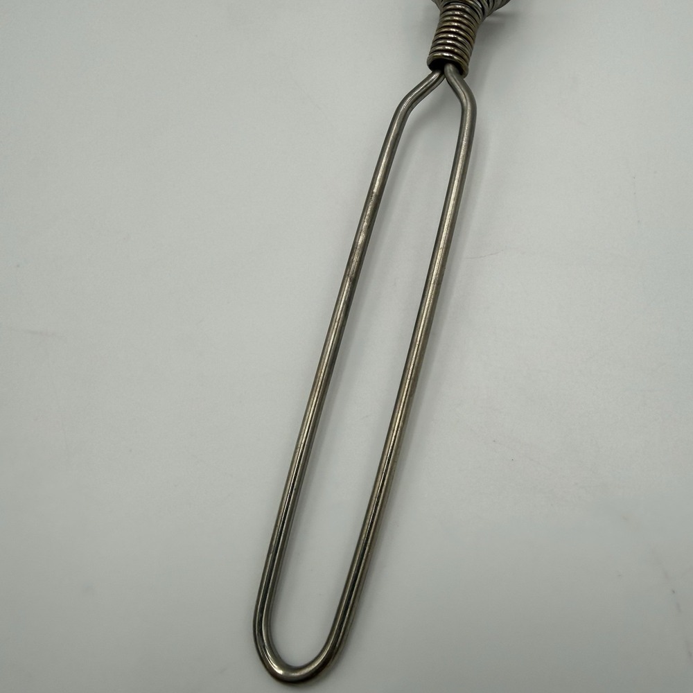 Vintage Stainless Steel Spiral Wire Egg Whisk 9" Spring Coil Wisk Whip Kitchen - Picture 5 of 8
